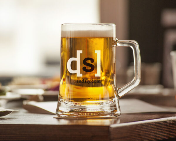 Branded beer mug